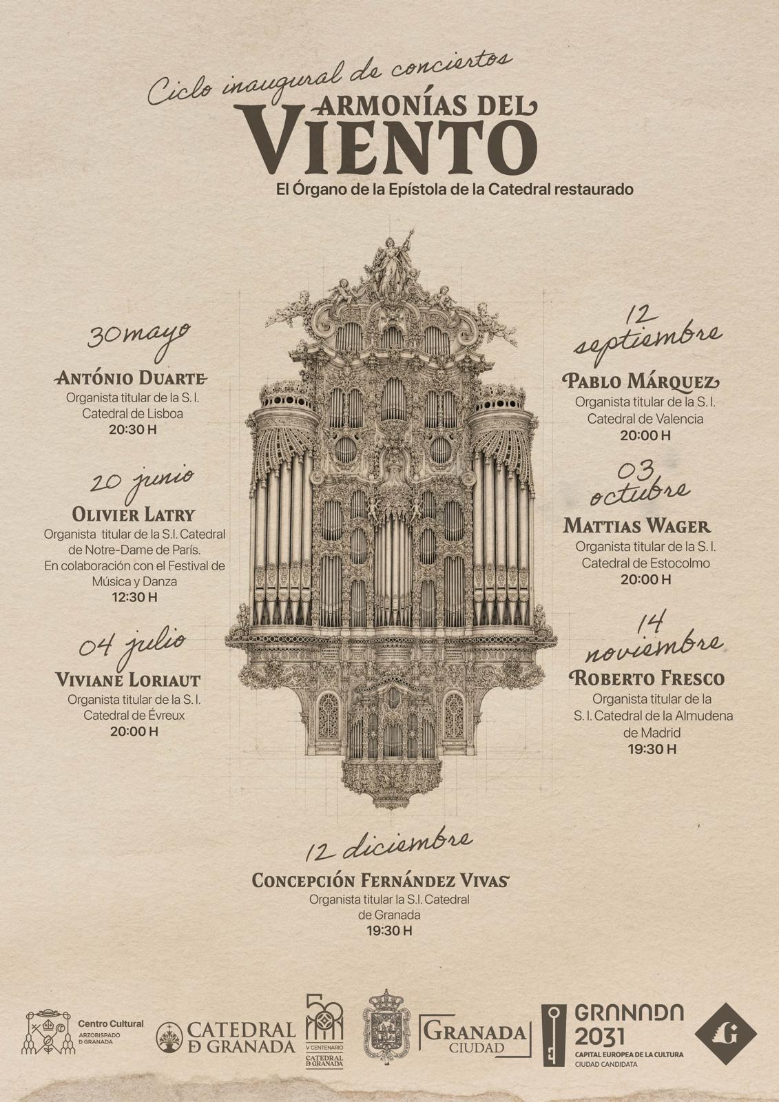 Ciclo inagural de conciertos – ARMONÍAS DEL VIENTO | Catedral de Granada