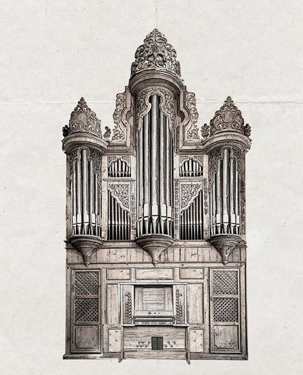 Boceto del proyecto de órgano para La Merced en Panama