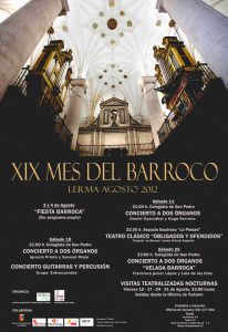 Cartel de conciertos en el órgano de Lerma 2012